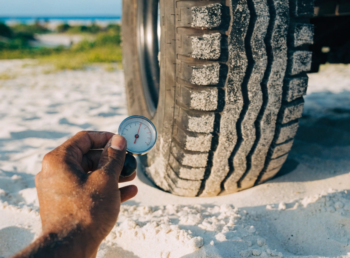 4x4 tyre pressure sand driving Mozambique Tofo Beach self drive tip