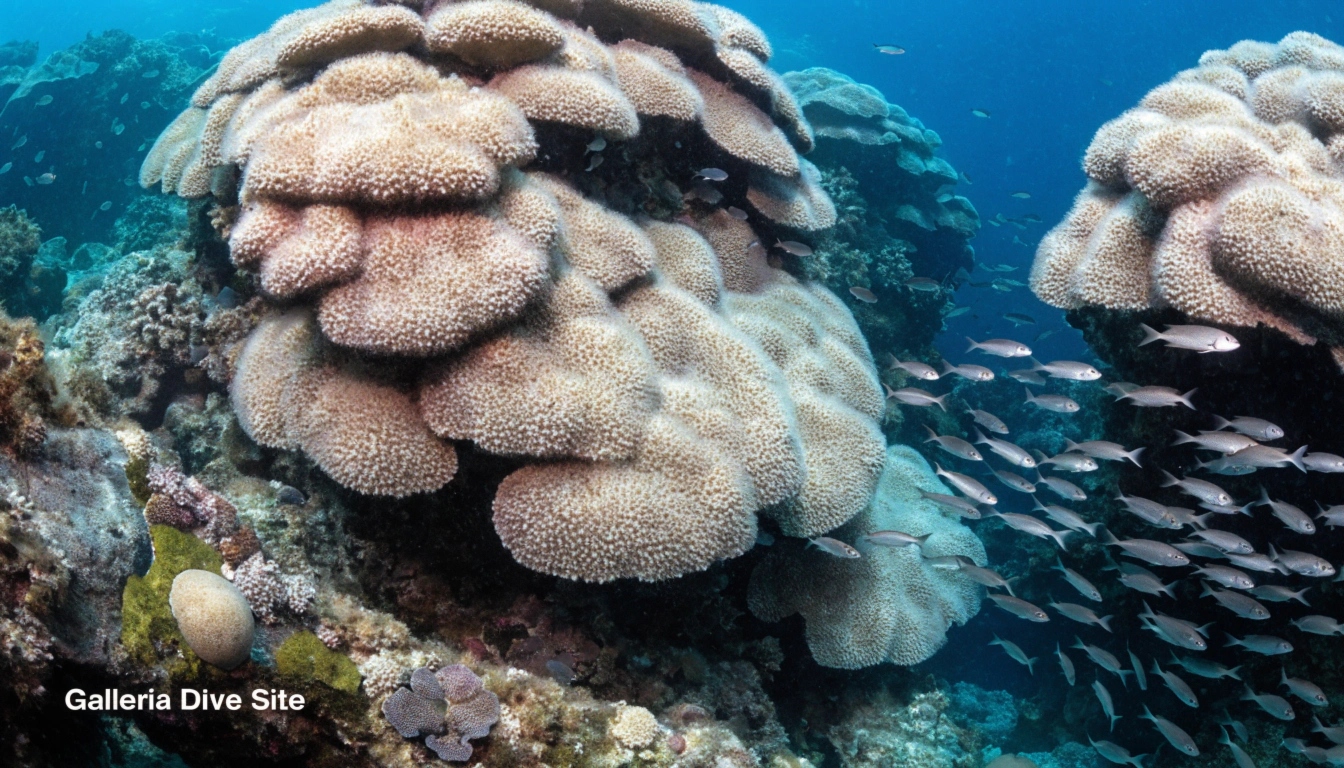 coral reef dive site Tofo Mozambique soft coral schooling fish