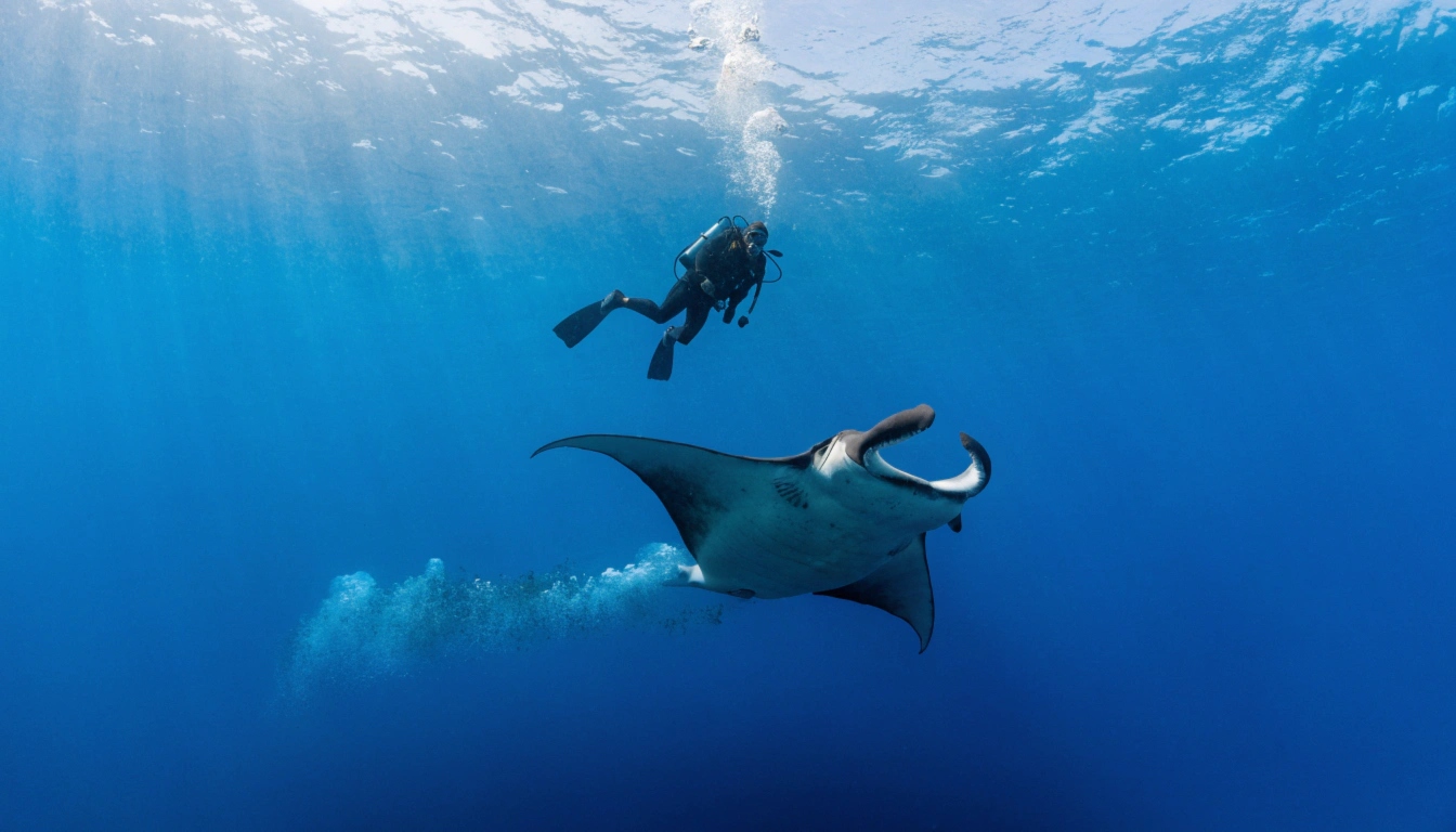 manta ray diving Tofo Mozambique Manta Reef Indian Ocean