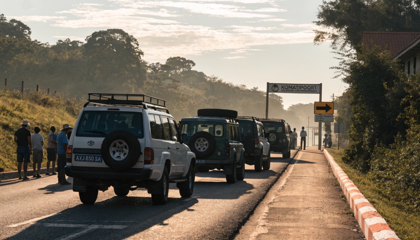 Komatipoort border crossing South Africa Mozambique 4x4 self drive
